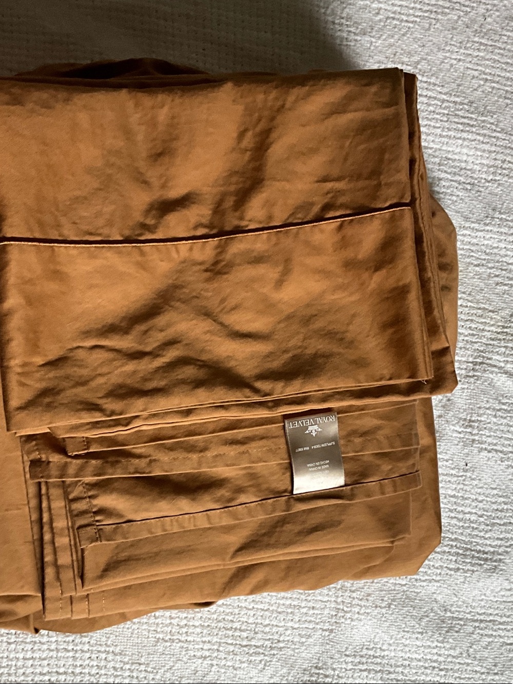 Royal Velvet Rust Brown Sheet Set - Soft Cotton Bedding